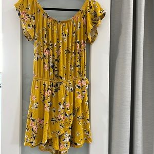 Xhilaration Off shoulder flower romper